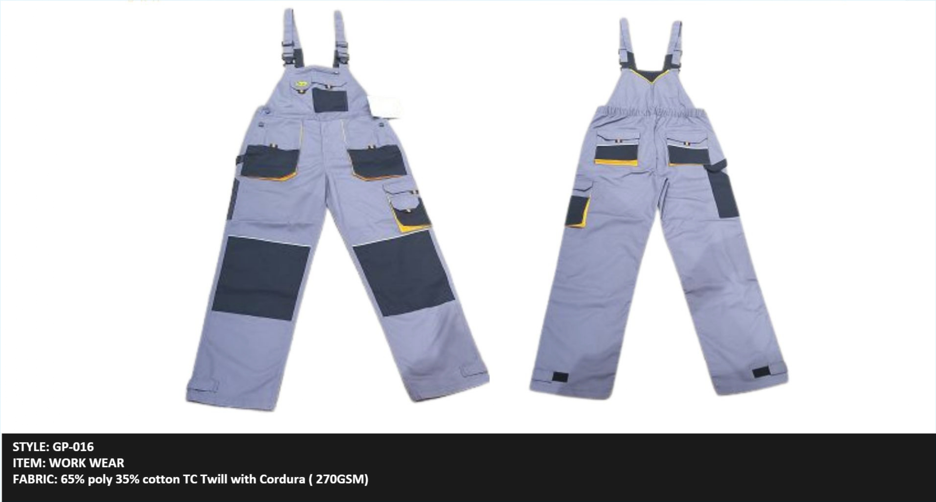 Men's work wear bib pant 
